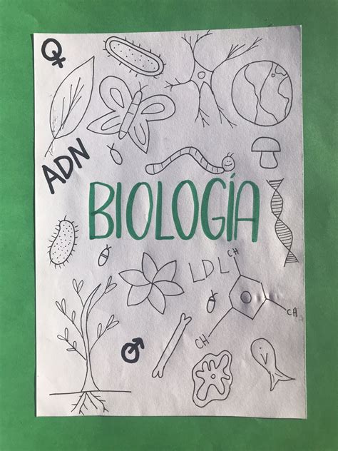 Idea Para Portada De Biología Project Cover Page Art Journal Bullet