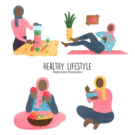 Premium Vector Healthy Lifestyle Lifestyle Vector Illustration