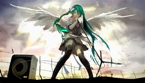 1336x768 Vocaloid Hatsune Miku Wings Hd Laptop Wallpaper Hd Anime 4k