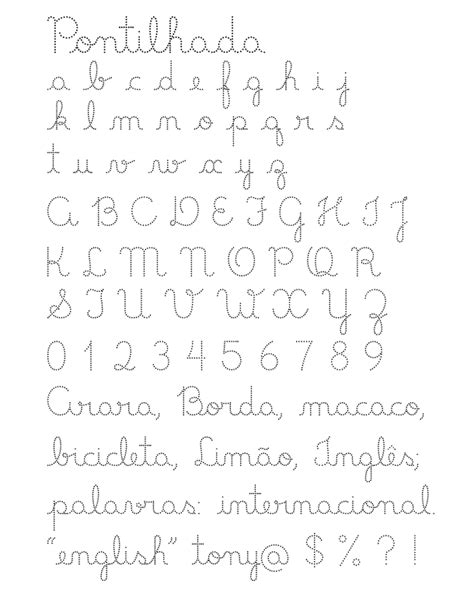 Caderno De Caligrafia Para Imprimir Com Letras Pontilhadas Em Pdf Letras De Mão Do Alfabeto