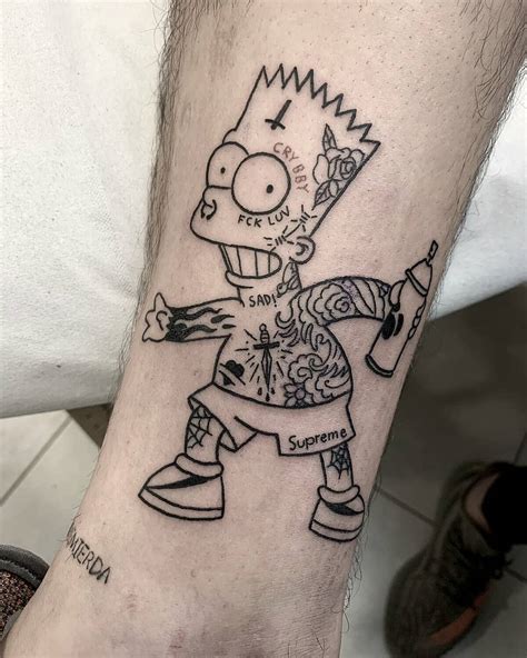 Bart Simpson Tattoos By © Calih Mounstro R Best Tattoos