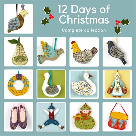 12 Days Of Christmas Felt Kits The Whole Set Twelve Days Of Christmas