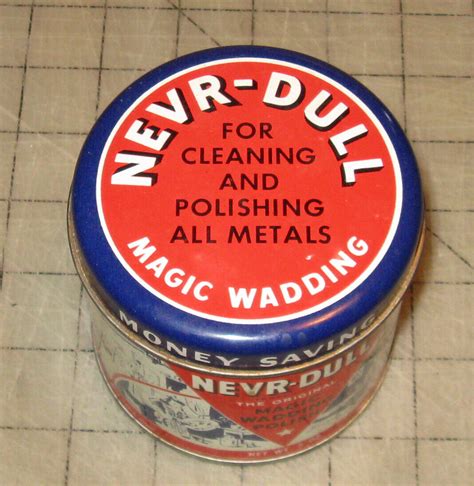 Vintage Nevr Dull Magic Wadding Polish 3 And 14 Tall 5oz Tin C 1941