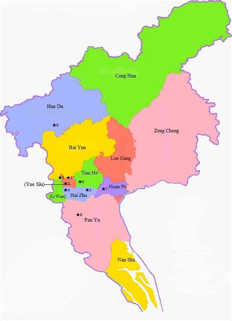 Guangzhou District Map