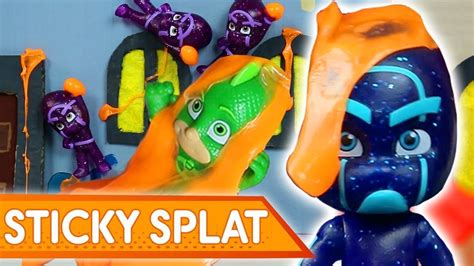 Play With Pj Masks The Whole City Is Sticky Splatted Pj Masks Toys