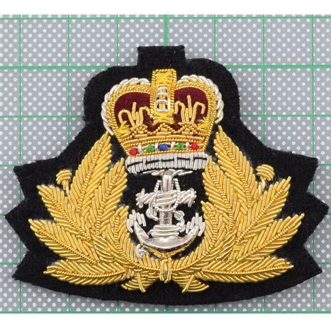 Royal Navy Beret Badge With Queens Crown Tw Bracher And Co Ltd