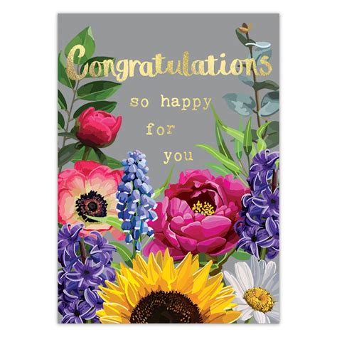 Congratulations So Happy For You Greetings Card By Sarah Kelleher Uk