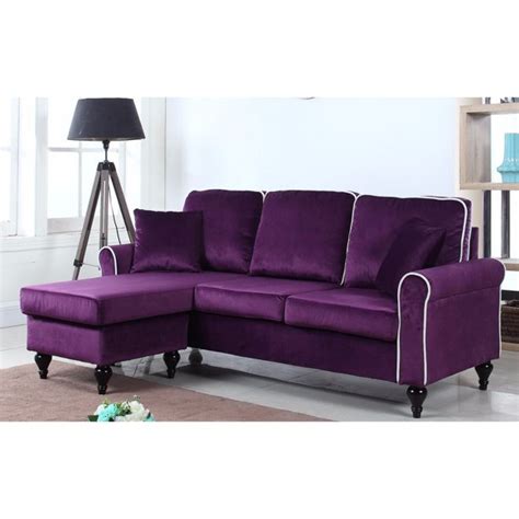 Classic And Traditional Small Space Velvet Sectional Sofa With