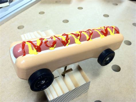 Hot Dog Pinewood Derby Car Template