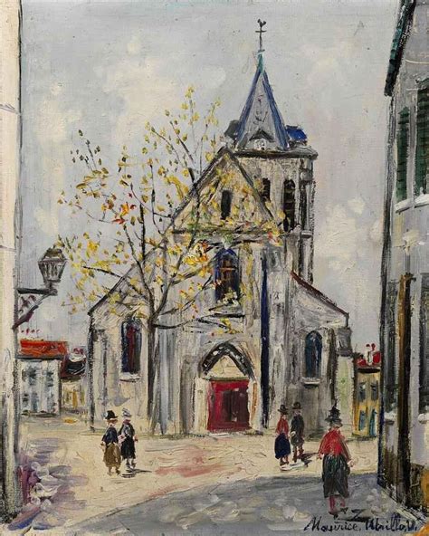 Maurice Utrillo Eglise De Banlieue 1944 1945 Mutualart
