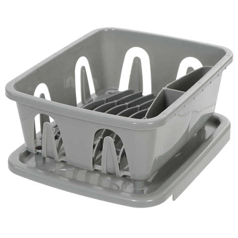 Using a dish/tea towel takes care of that or you can dry right away. Gray RV Dish Drainer - Direcsource Ltd SM-150729-02 - Sink ...