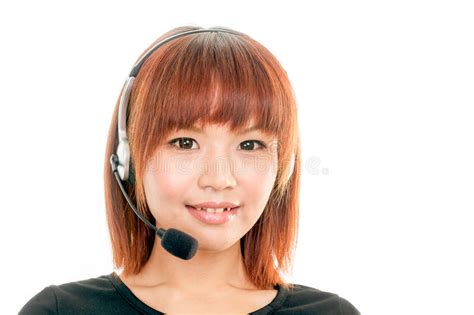 Woman With Headset Stock Photo Image Of Happy Businesspeople 34721608