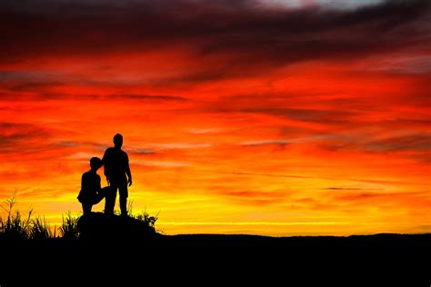 Sunset Sky People Silhouette Free Stock Photo Public Domain Pictures