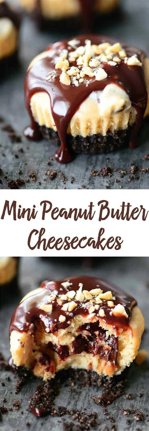 Mini Peanut Butter Cheesecakes The Gunny Sack Peanut Butter Recipes Desserts Fun