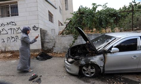 Vandals Slash Car Tires Spray Graffiti In Village Near Jerusalem