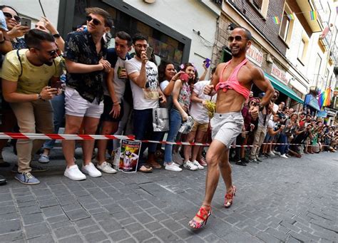 scenes from world pride madrid s high heel race runner s world