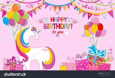 445 Unicorn Happy Birthday Background Hd Myweb