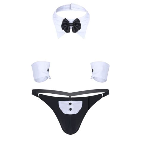 Sexy Butler Underwear Role Play Costume Set Of 3 Queerks™