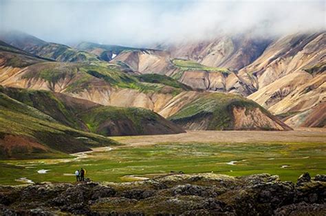 Randonnee Dans Le Landmannalaugar Islande Europe Hiking In The