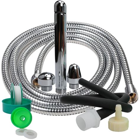 buy shower enema system douche colonic cleanse kit 5 foot stainless steel shower hose enema