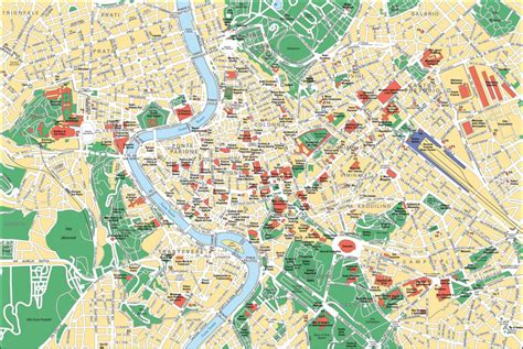 Map Of Rome Tourist Attractions Sightseeing And Tourist Tour With Rome