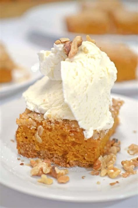 Spice Cake Pumpkin Bars Dessert Recipe From Platter Talk