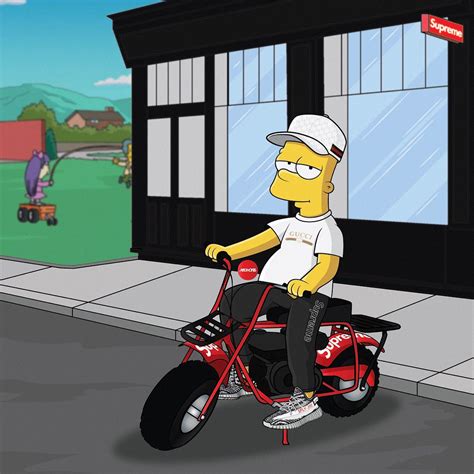 Along with the simpson family, the simpsons includes a large array of characters: 🚀🚀🚀 ____________________ #TheSimpsons #Simpsons #BartSimpson #supreme #supremenyc #supremebike # ...