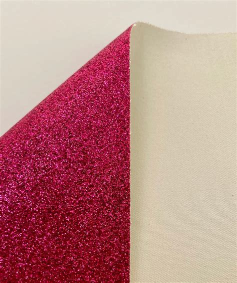 Hot Pink Glitter Fabric Sheet Canvas Backed Fine Glitter Etsy