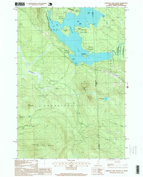 Umbagog Lake South New Hampshire 1995 1999 Usgs Old Topo Map Reprint