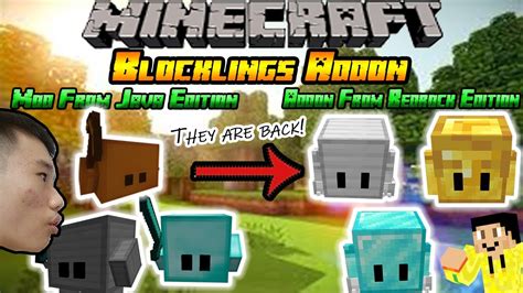 Blocklings In Minecraft Bedrock Minecraft Blockling Addon Youtube