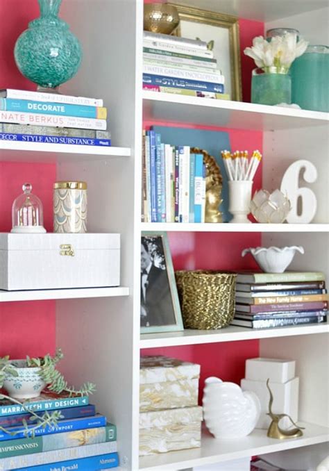 Bookshelf Styling Ideas Bright Bold And Beautiful