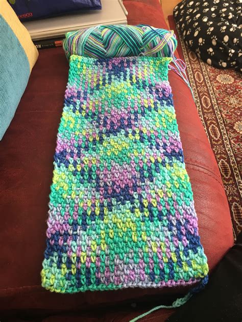 How To Crochet With Bernat Blanket Color Pooling Freeda Qualls