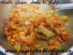 Haldi Gajar Aur Amla Ki Sabji Raw Turmeric Carrot And Indian