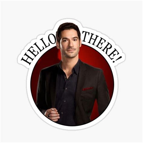 Hello There Lucifer Morningstar Sticker For Sale By Jodes91 Redbubble