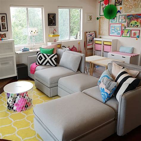 Keep your family and your home. Kid-Friendly Living Room Ideas IKEA Home Tour Series | Kid friendly living room decor, Kid ...