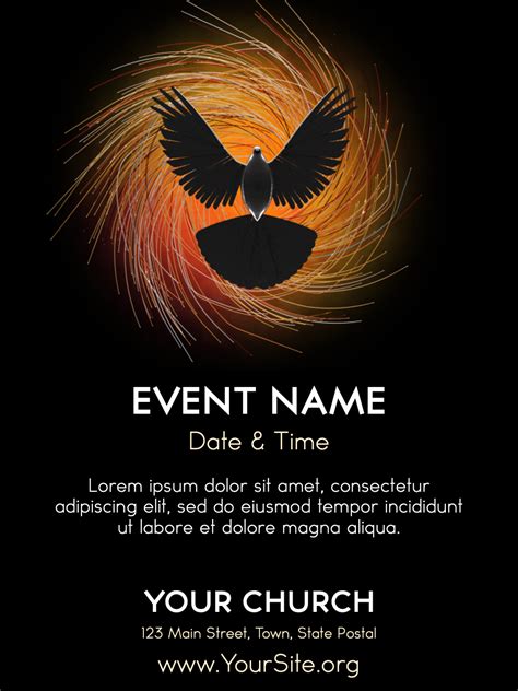 Pentecost Dove Flyer Progressive Church Media
