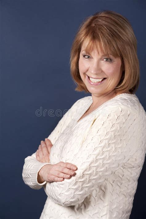 Sexy Slim Middle Aged Woman On Step Stool Stock Image Image Of Middle Older 141823863