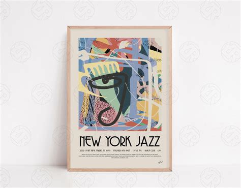 The New York Jazz Poster Music Print Music Poster Kitchen Etsy