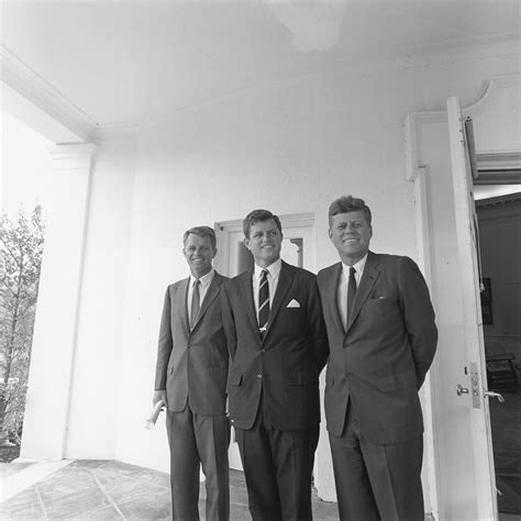 The Three Kennedy Brothers Pose Outside The Oval Office Merely 25 Days