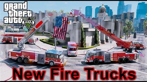 Gta 5 Firefighter Mod Chief Inspecting The New Fire Trucks Youtube