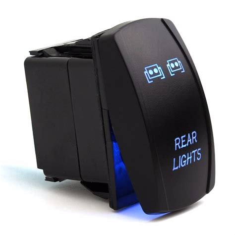 Blue Rocker Switch Backlit Led Rear Light For Utv Polaris Rzr Xp 900