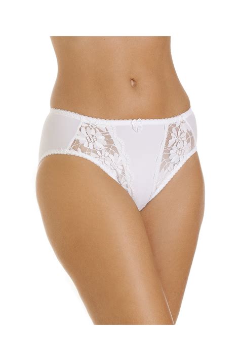Camille Camille Womens Classic White Lace Briefs Pack Of 3 Camille