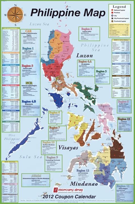 Administrative Divisions Map Of Philippines Regions Of