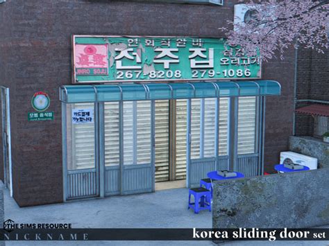 The Sims Resource Korea Sliding Door Set