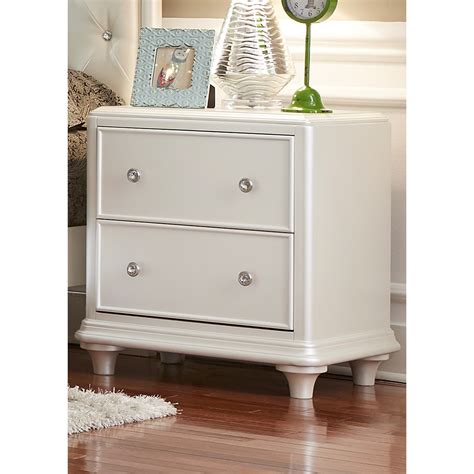 Libby Stardust Contemporary Glam 2 Drawer Night Stand Walkers