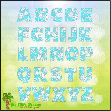 Snowflake Letters Printable You Will Need A Pdf Reader To