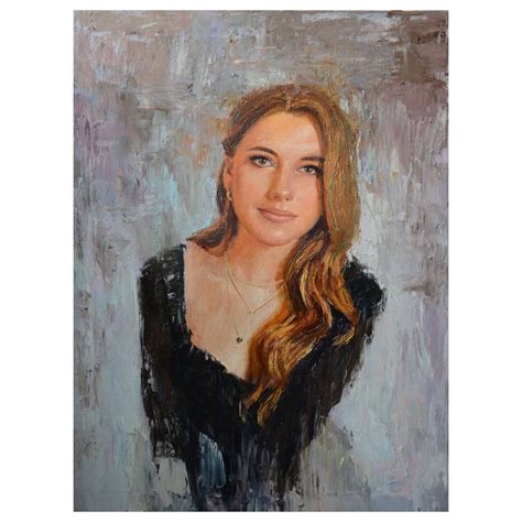 Female Oil Portrait Custom Oil Portrait On Canvas Birthday T