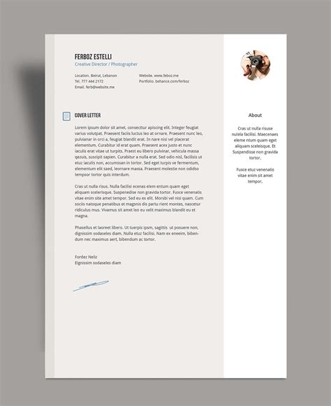 professional resume cv template  cover letter
