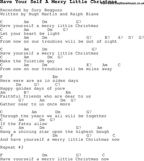 Christmas Carolsong Lyrics With Chords For Have Your Self A Merry