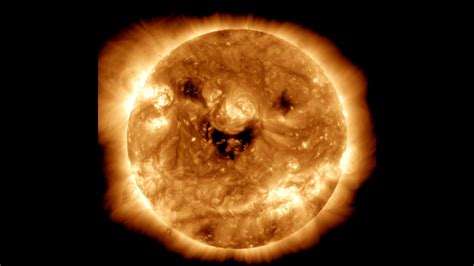 Nasas Photo Shows The Sun Smiling Like In Your Childhood Drawings